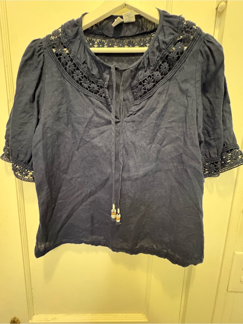 Joie Navy blue linen top